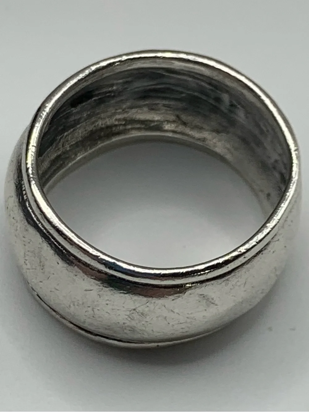 Artisan 96% Silver Wide Dome Ring Size 7 XRF Verified 6.11g